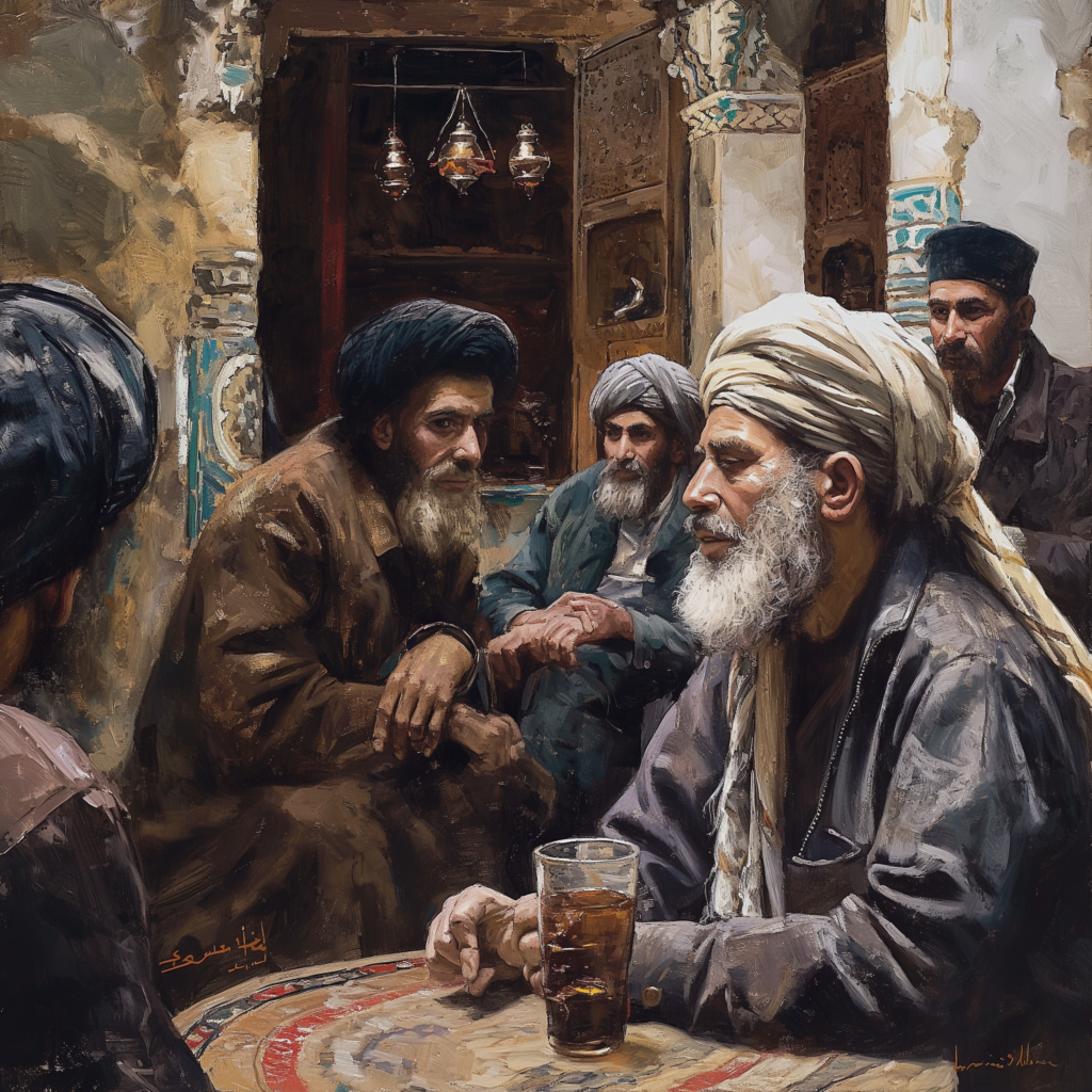komakar_A_homeless_Arab_man_sits_in_a_traditional_Arabic_cafe_d_384f9b67-23c2-42a9-81ad-a7fcc34ea7ca